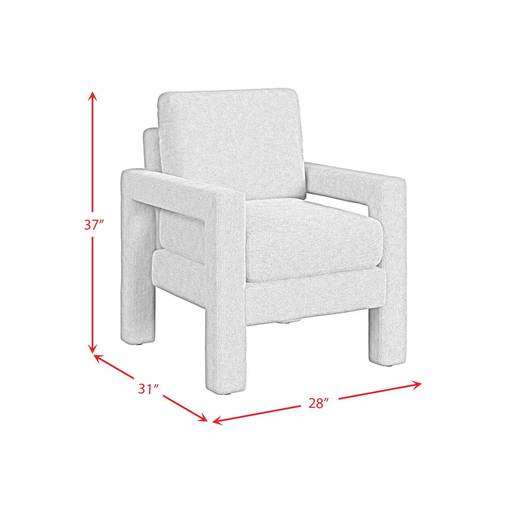 Zoey Chair in Balina Light Grey - Tampa Furniture Outlet