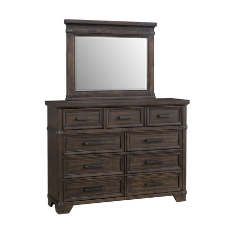 Colorado City - Dresser And Mirror Set - Charcoal - Tampa Furniture Outlet