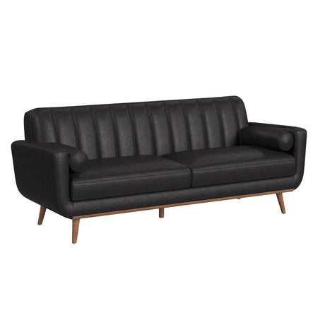 Horizon - Sofa With Wood Front And 2 Pillows - Tampa Furniture Outlet