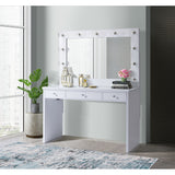 Ariana - Complete Vanity With Lightbulbs - Glossy White - Tampa Furniture Outlet