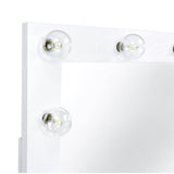 Jacey - Complete Vanity With Lightbulbs - Glossy White - Tampa Furniture Outlet