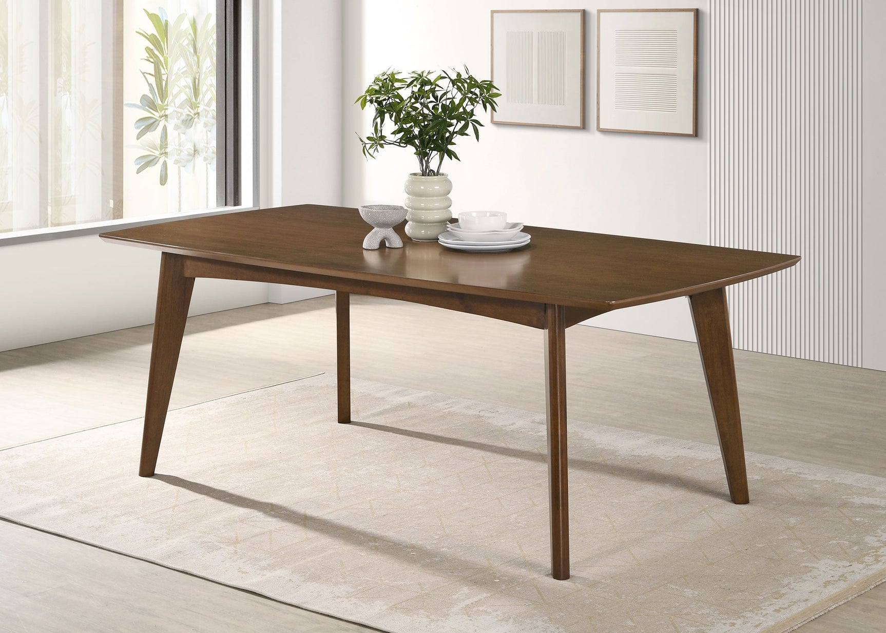 Malone Rectangular 78-inch Wood Dining Table Dark Walnut - Tampa Furniture Outlet