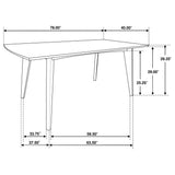 Malone Rectangular 78-inch Wood Dining Table Dark Walnut - Tampa Furniture Outlet