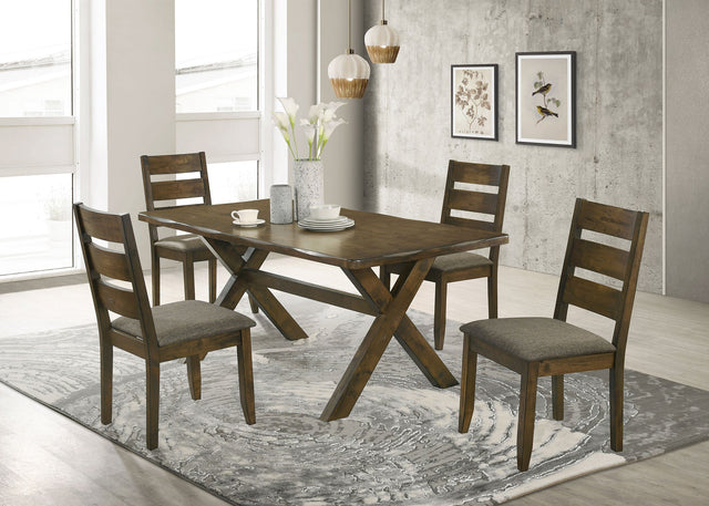 Alston 5-piece Rectangular Dining Table Set Knotty Nutmeg - Tampa Furniture Outlet