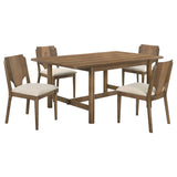 Crestmore 5-piece Rectangular Dining Table Set Walnut - Tampa Furniture Outlet