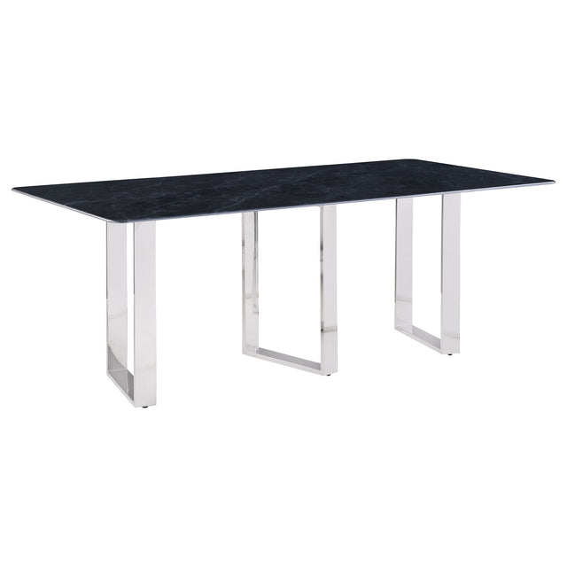 Desden 79-inch Rectangular Sintered Stone Dining Table Grey - Tampa Furniture Outlet