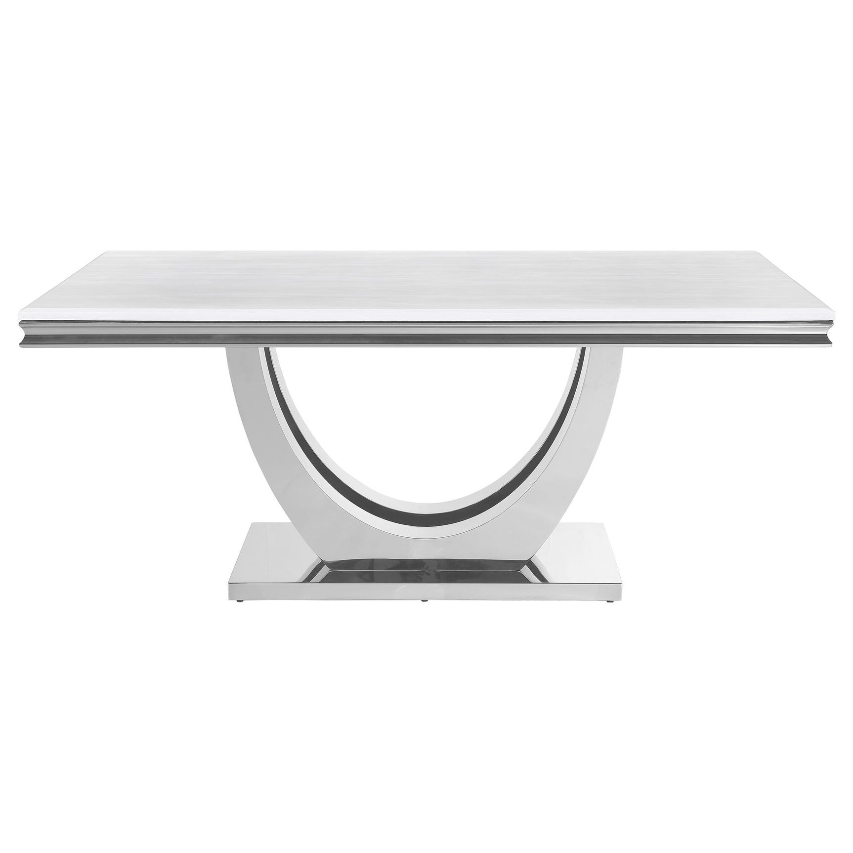 Kerwin Rectangular 71-inch Stone Top Dining Table White - Tampa Furniture Outlet