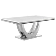 Kerwin Rectangular 71-inch Stone Top Dining Table White - Tampa Furniture Outlet