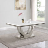 Kerwin Rectangular 71-inch Stone Top Dining Table White - Tampa Furniture Outlet