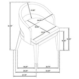 Leandro 7-piece Rectangular Dining Table Set Burnished Black - Tampa Furniture Outlet