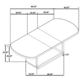 Leandro 7-piece Rectangular Dining Table Set Burnished Black - Tampa Furniture Outlet