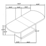 Leandro 9-piece Rectangular Dining Table Set Burnished Black - Tampa Furniture Outlet