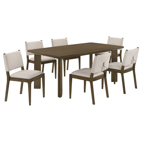 Ottowa 7-piece Rectangular Wood Dining Room Table Set Brown - Tampa Furniture Outlet