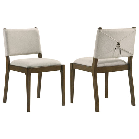Ottowa Upholstered Dining Side Chair Brown (Set of 2) - Tampa Furniture Outlet