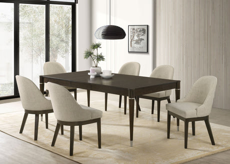 Reseda 7-piece Rectangular Dining Set Ash Brown - Tampa Furniture Outlet