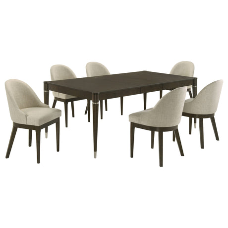 Reseda 7-piece Rectangular Dining Set Ash Brown - Tampa Furniture Outlet