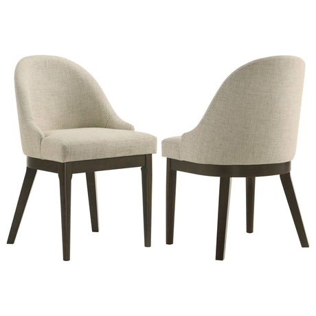 Reseda Upholstered Dining Side Chair Beige (Set of 2) - Tampa Furniture Outlet