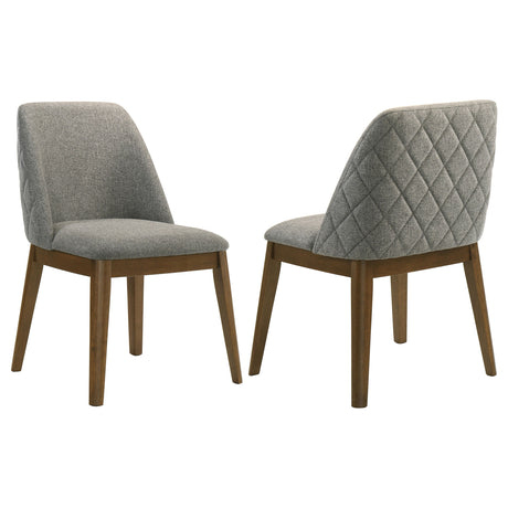 Franklin Upholstered Dining Side Chair Grey (Set of 2) - Tampa Furniture Outlet