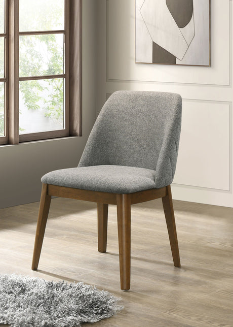 Franklin Upholstered Dining Side Chair Grey (Set of 2) - Tampa Furniture Outlet