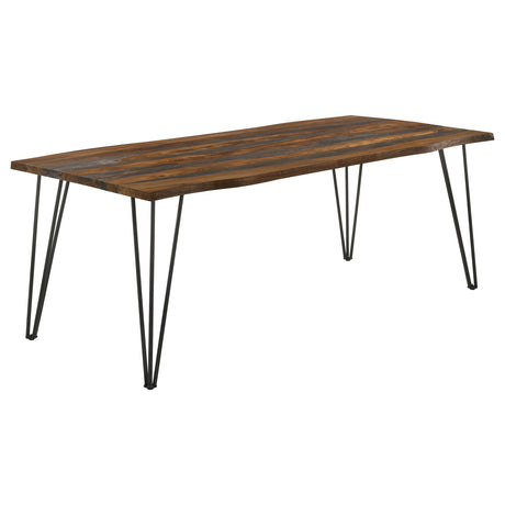 Neve 80-inch Live Edge Dining Table Grey Sheesham - Tampa Furniture Outlet