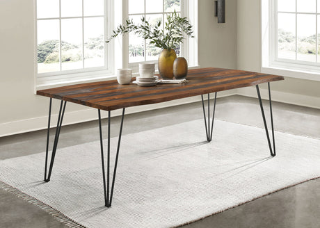 Neve 80-inch Live Edge Dining Table Grey Sheesham - Tampa Furniture Outlet