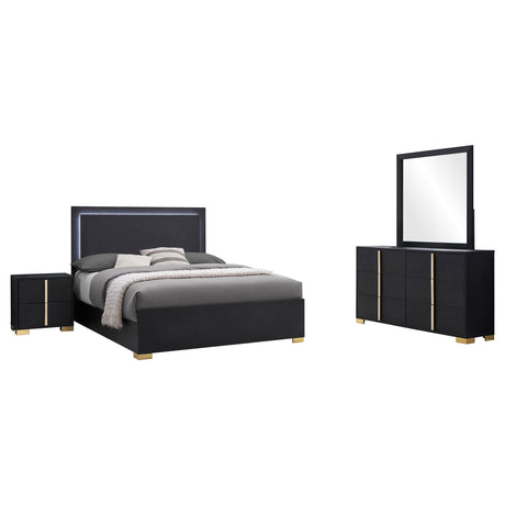 Marceline 4-piece Eastern King Bedroom Set Black