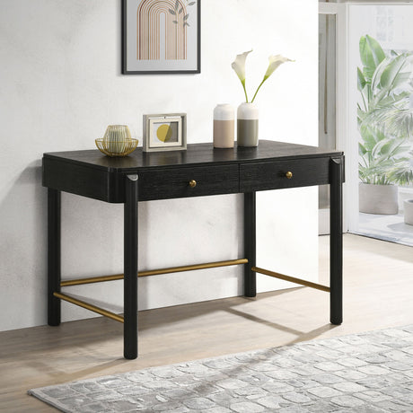 Arini 2-drawer Vanity Desk Makeup Table Black - Tampa Furniture Outlet