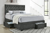Soledad Upholstered Full Storage Panel Bed Grey - Tampa Furniture Outlet