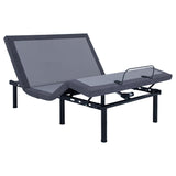 Negan Eastern King Adjustable Bed Base Grey and Black - Tampa Furniture Outlet