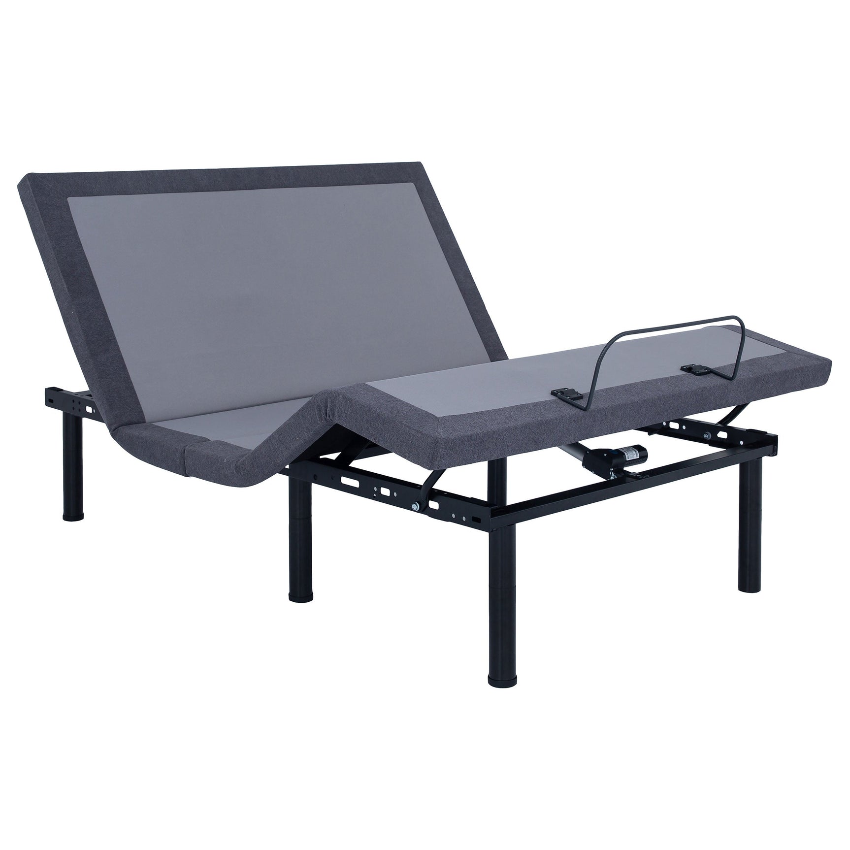 Negan Eastern King Adjustable Bed Base Grey and Black - Tampa Furniture Outlet