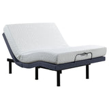 Negan Eastern King Adjustable Bed Base Grey and Black - Tampa Furniture Outlet