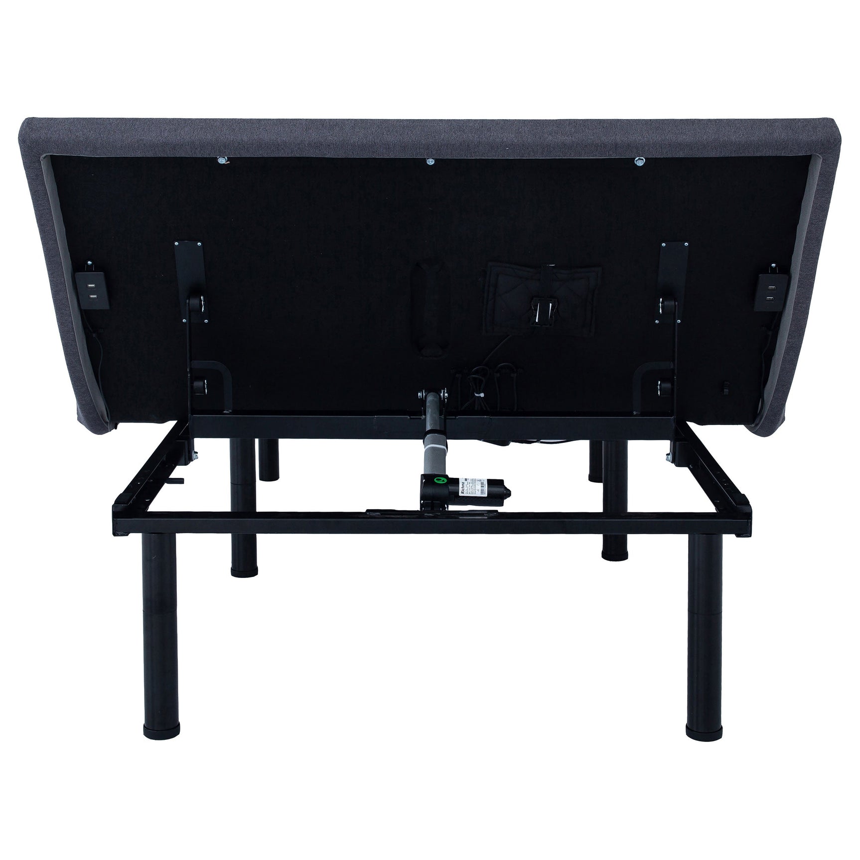 Negan Eastern King Adjustable Bed Base Grey and Black - Tampa Furniture Outlet