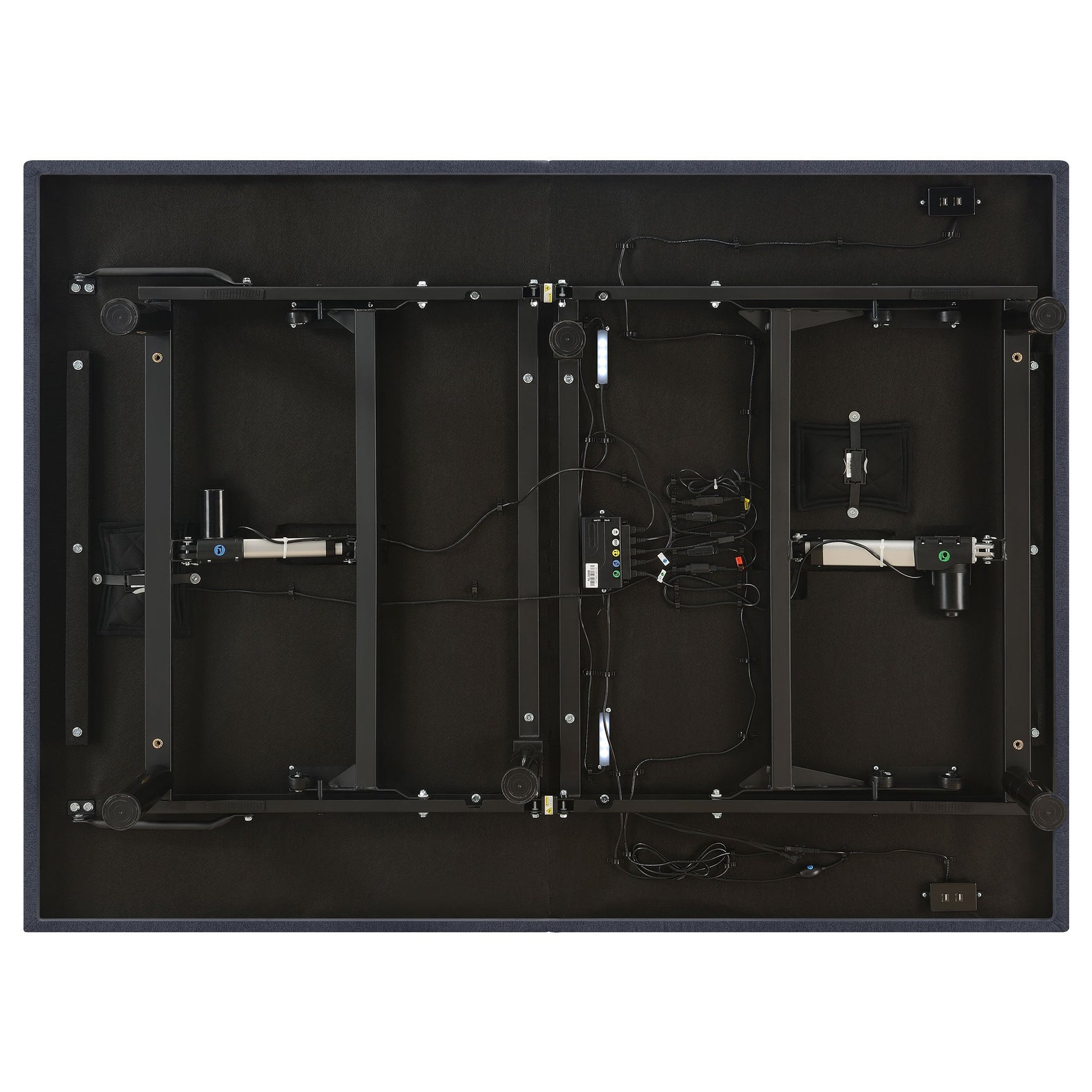 Negan Eastern King Adjustable Bed Base Grey and Black - Tampa Furniture Outlet