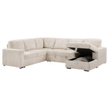 Devonshire Sleeper Sectional Sofa Storage Chaise Camel - Tampa Furniture Outlet