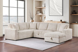 Devonshire Sleeper Sectional Sofa Storage Chaise Camel - Tampa Furniture Outlet