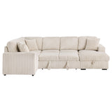 Devonshire Sleeper Sectional Sofa Storage Chaise Camel - Tampa Furniture Outlet