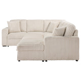 Devonshire Sleeper Sectional Sofa Storage Chaise Camel - Tampa Furniture Outlet