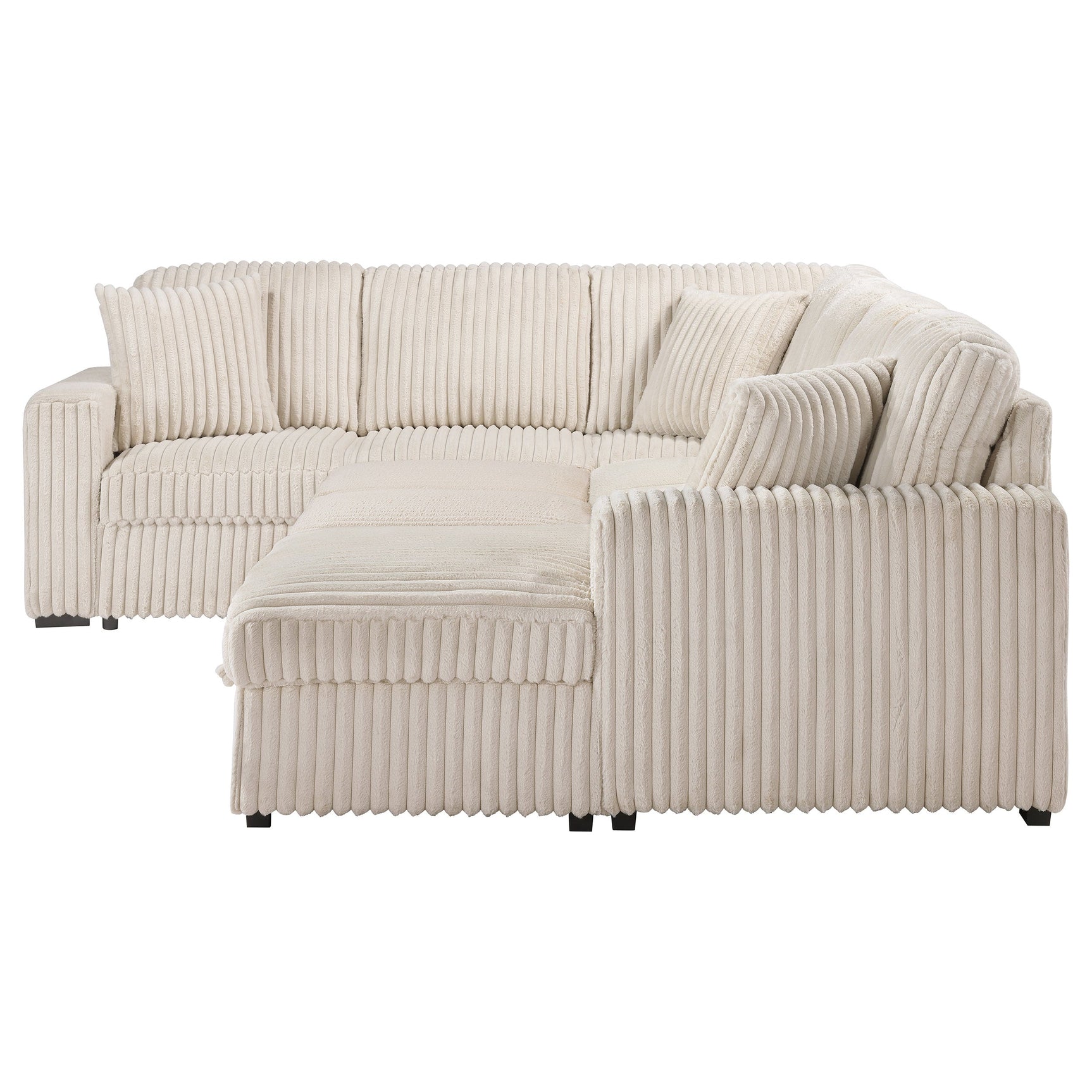 Devonshire Sleeper Sectional Sofa Storage Chaise Camel - Tampa Furniture Outlet
