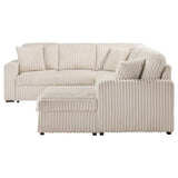Devonshire Sleeper Sectional Sofa Storage Chaise Camel - Tampa Furniture Outlet
