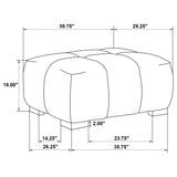 Octavia Upholstered Rectangular Ottoman Orange - Tampa Furniture Outlet