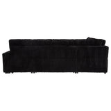 Devonshire Sleeper Sectional Sofa Storage Chaise Black - Tampa Furniture Outlet