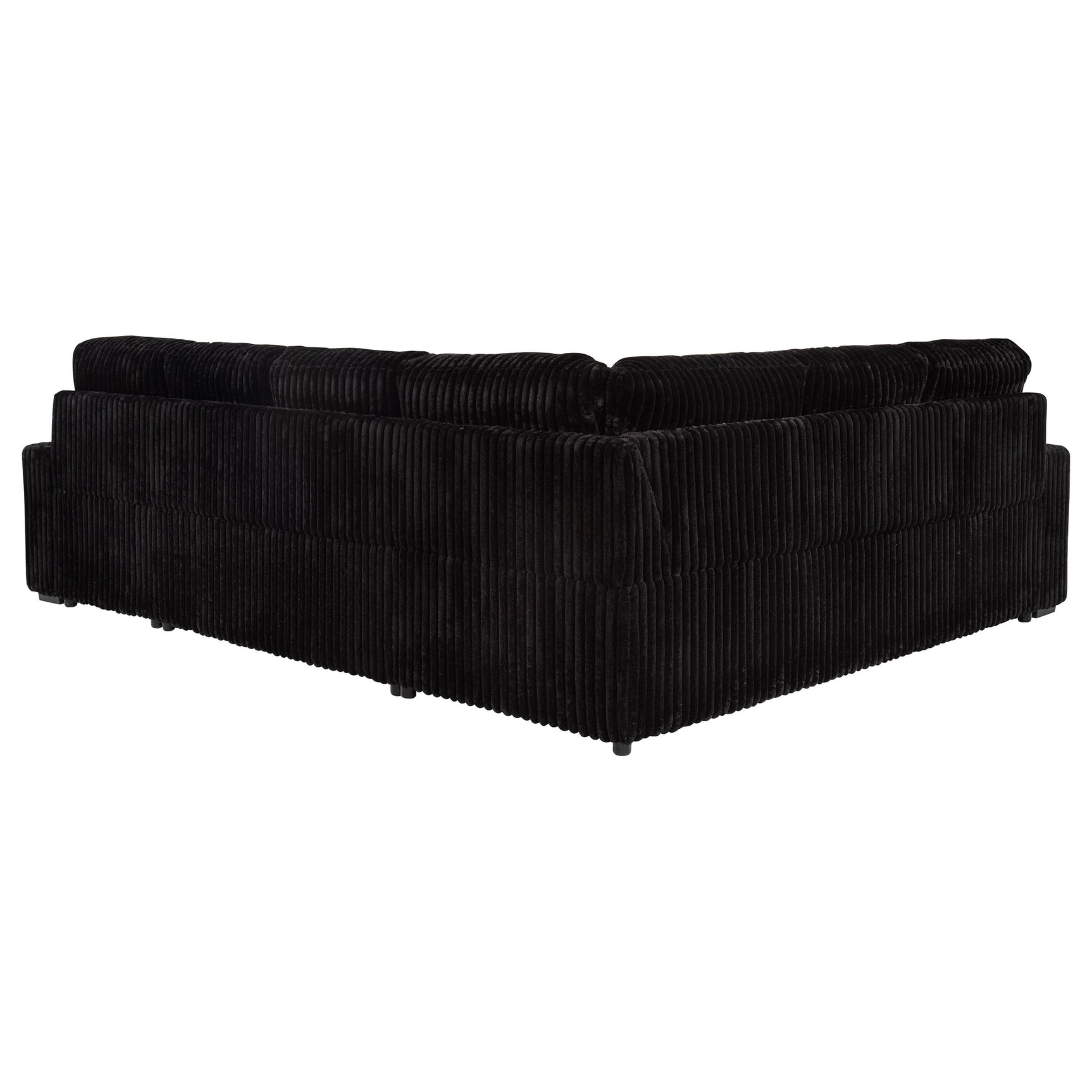 Devonshire Sleeper Sectional Sofa Storage Chaise Black - Tampa Furniture Outlet