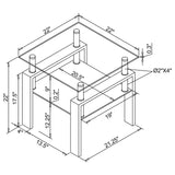 Dyer 2-piece Rectangular Coffee and End Table Set Black - Tampa Furniture Outlet