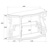 Laney Scrollwork Entryway Sofa Console Table Deep Merlot - Tampa Furniture Outlet