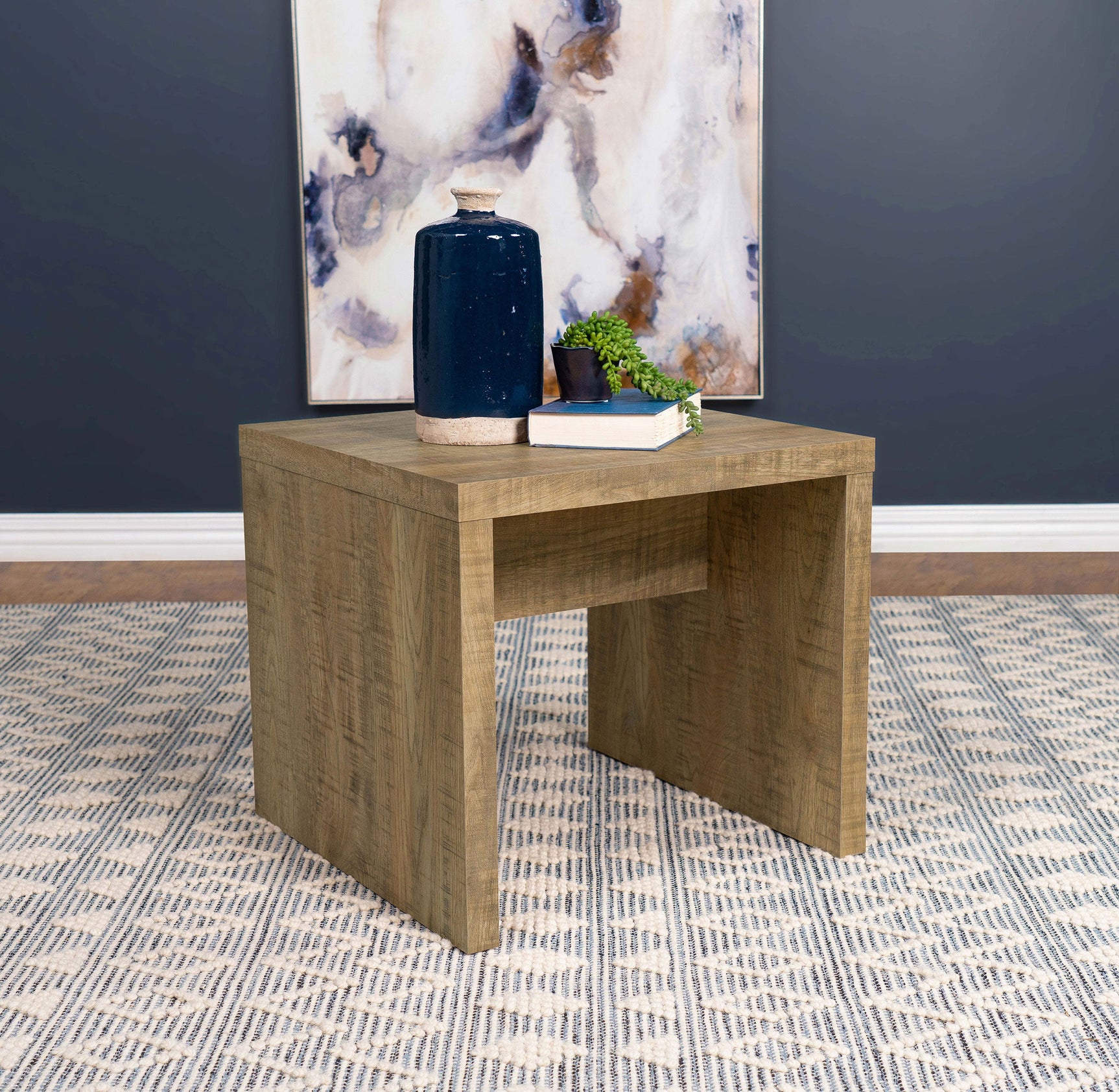 Lynette Square Engineered Wood End Table Mango - Tampa Furniture Outlet
