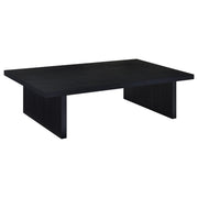 Max Rectangular Engineered Laminate Coffee Table Black - Tampa Furniture Outlet