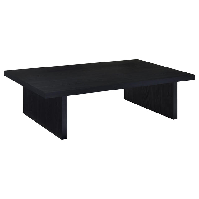 Max Rectangular Engineered Laminate Coffee Table Black - Tampa Furniture Outlet
