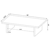 Max Rectangular Engineered Laminate Coffee Table Black - Tampa Furniture Outlet