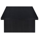 Max Rectangular Engineered Laminate Coffee Table Black - Tampa Furniture Outlet