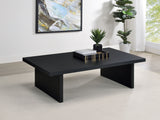 Max Rectangular Engineered Laminate Coffee Table Black - Tampa Furniture Outlet